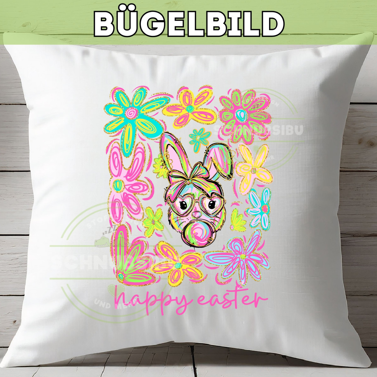Bügelbild Bunte Ostern